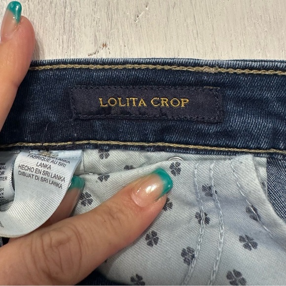Lucky Brand Lolita Crop Jeans Size 8 / 29 Mid Rise Distressed Stretch Denim - Picture 6 of 10